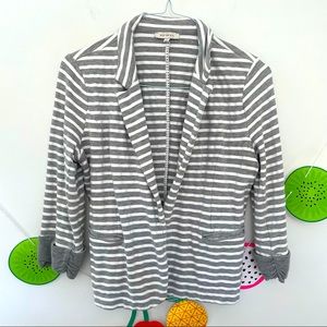 SKIES ARE BLUE Striped Knit Blazer